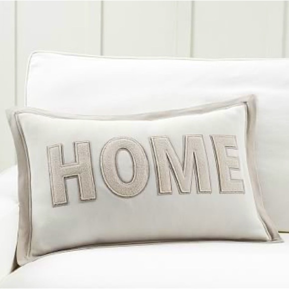 HOME Applique Lumbar Pillow Cover - Picture 1 of 4